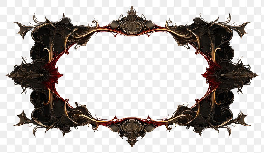 PNG Gothic elegant ornament frame accessories decoration chandelier. AI generated Image by rawpixel.