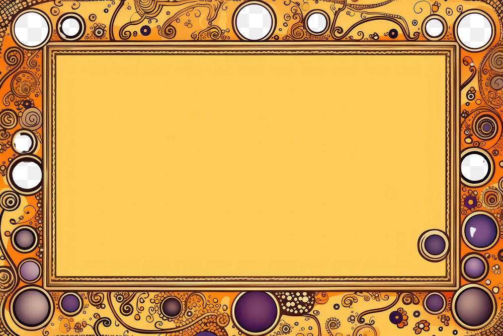 PNG Gustav klimt inspired ornament frame backgrounds accessories blackboard. AI generated Image by rawpixel.
