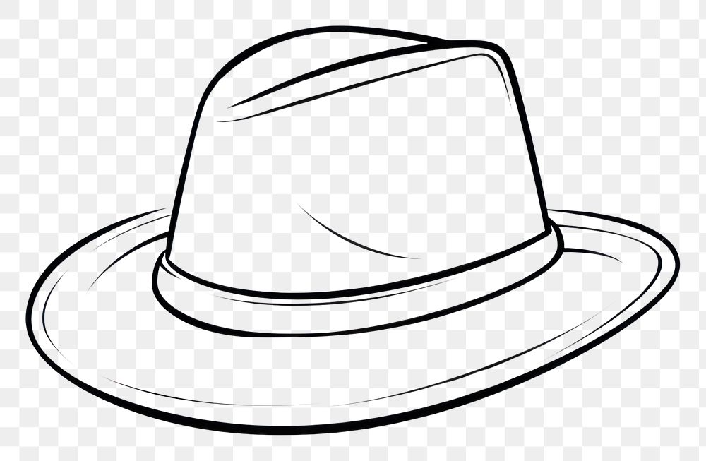 PNG  Hat sketch white line. AI generated Image by rawpixel.