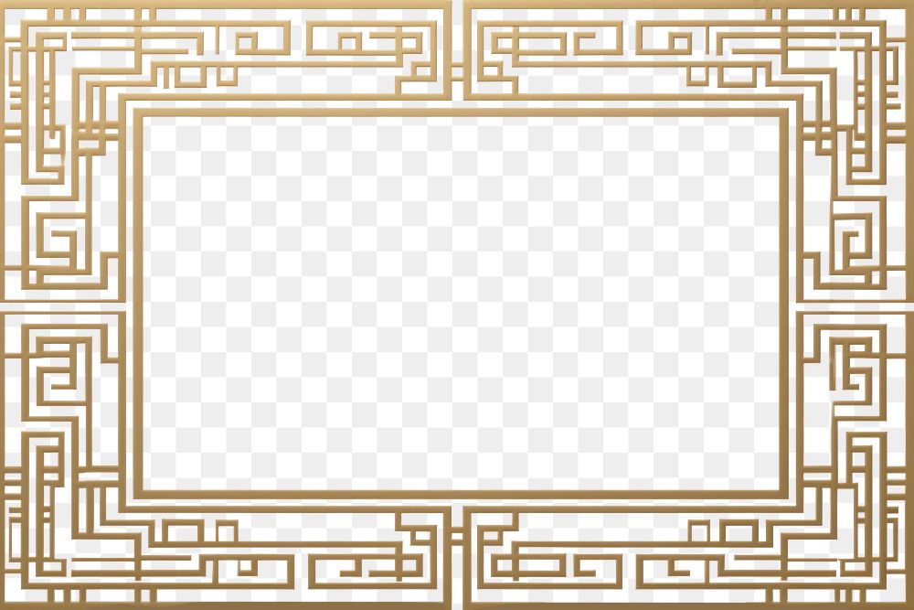PNG Japanese ornament frame graphic backgrounds line gold. AI generated Image by rawpixel.