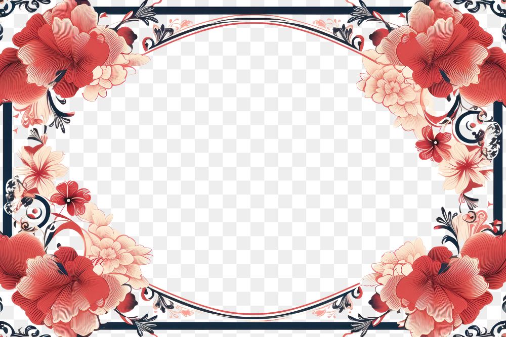 PNG Japanese ornament frame graphic backgrounds graphics pattern. 