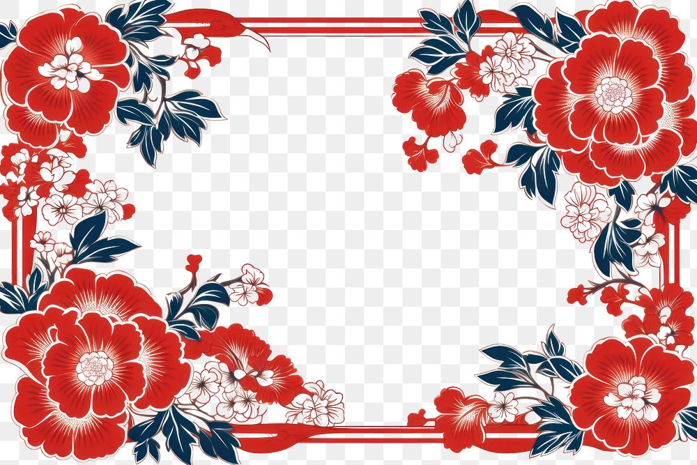 PNG Japanese ornament frame graphic backgrounds graphics pattern. AI generated Image by rawpixel.