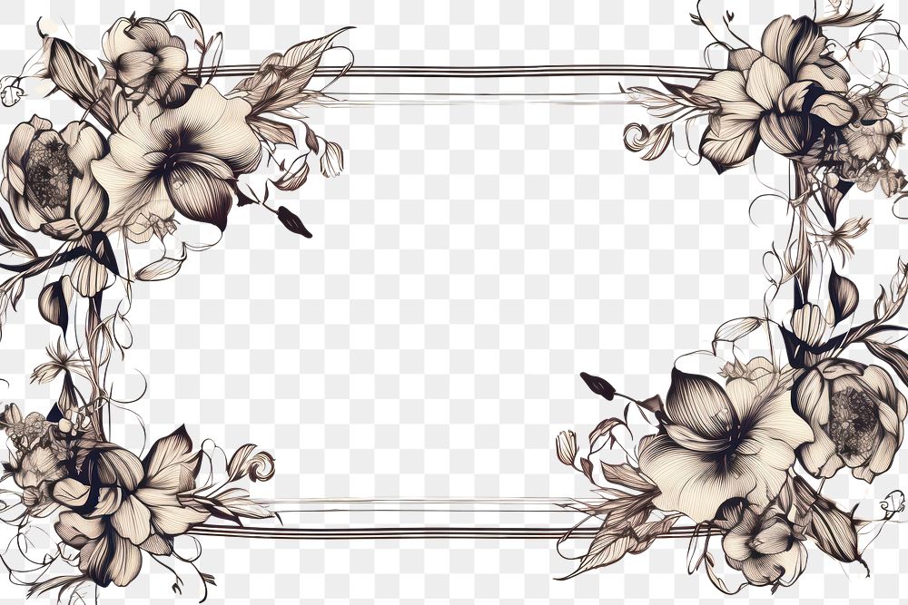PNG Line art ornament frame backgrounds graphics pattern. AI generated Image by rawpixel.