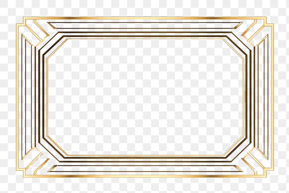 PNG Art deco ornament frame backgrounds gold line. AI generated Image by rawpixel.