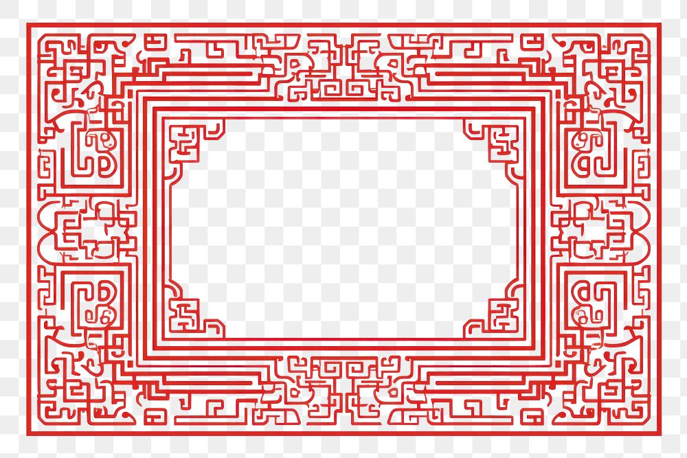 PNG Chinese ornament frame backgrounds electronics technology. AI generated Image by rawpixel.