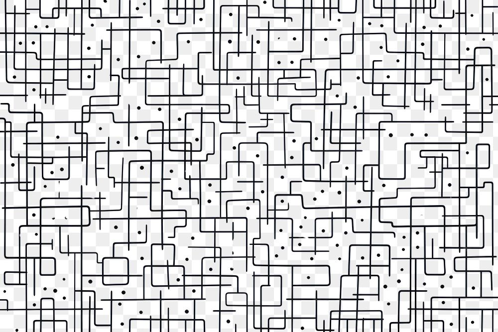 PNG Doodle grid pattern backgrounds maze repetition. AI generated Image by rawpixel.