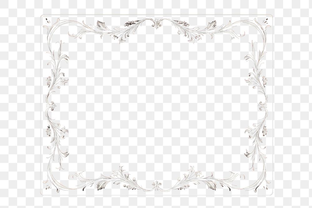 PNG Elegant ornament frame graphics pattern black. AI generated Image by rawpixel.