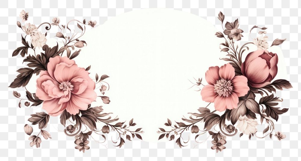 PNG Floral ornament frame graphics pattern flower. AI generated Image by rawpixel.