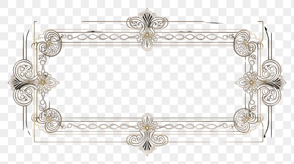 PNG Ornament frame black background architecture accessories. AI generated Image by rawpixel.