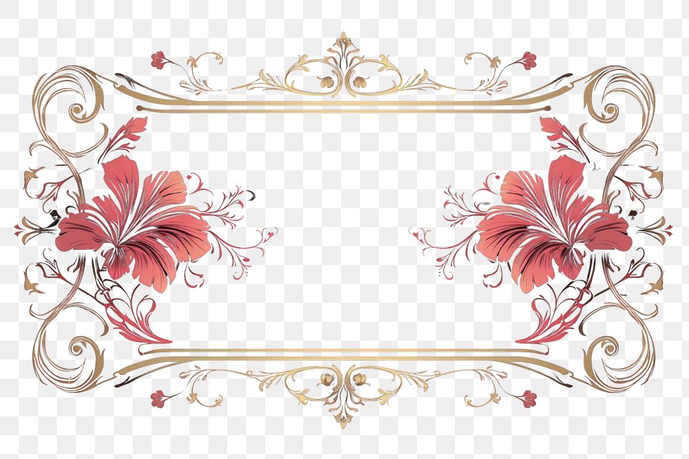 PNG Modern ornament frame graphics pattern flower. AI generated Image by rawpixel.