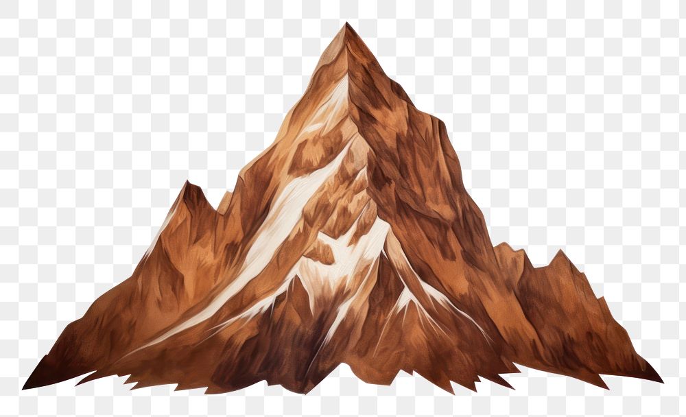 PNG Mountain nature brown white background. AI generated Image by rawpixel.