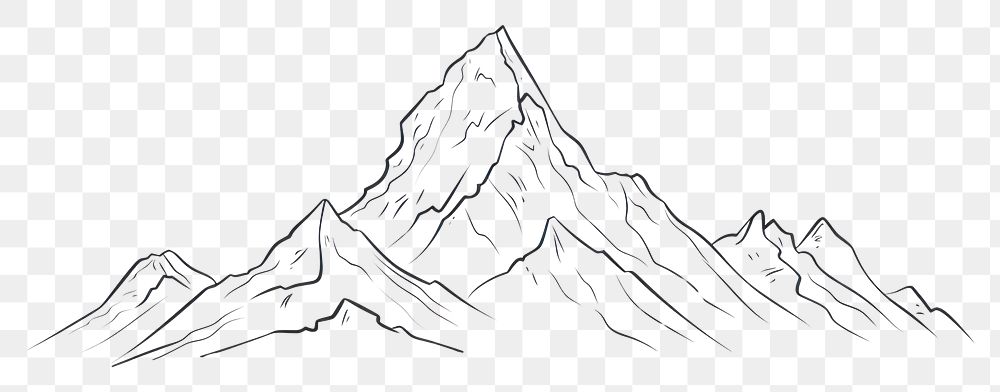 PNG  Mountain sketch outdoors drawing
