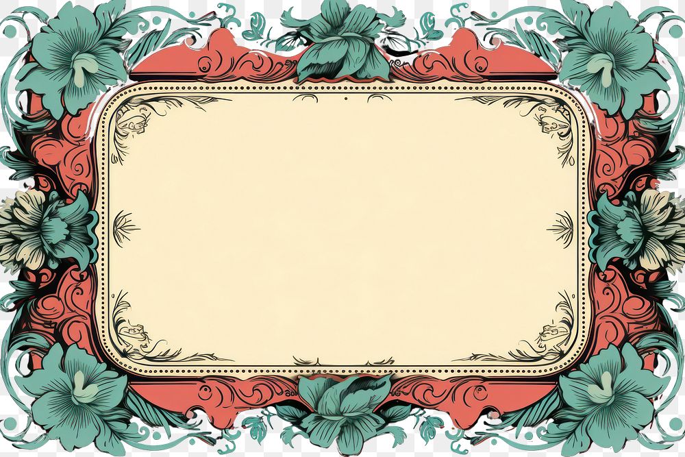 PNG Retro ornament frame backgrounds graphics pattern. AI generated Image by rawpixel.