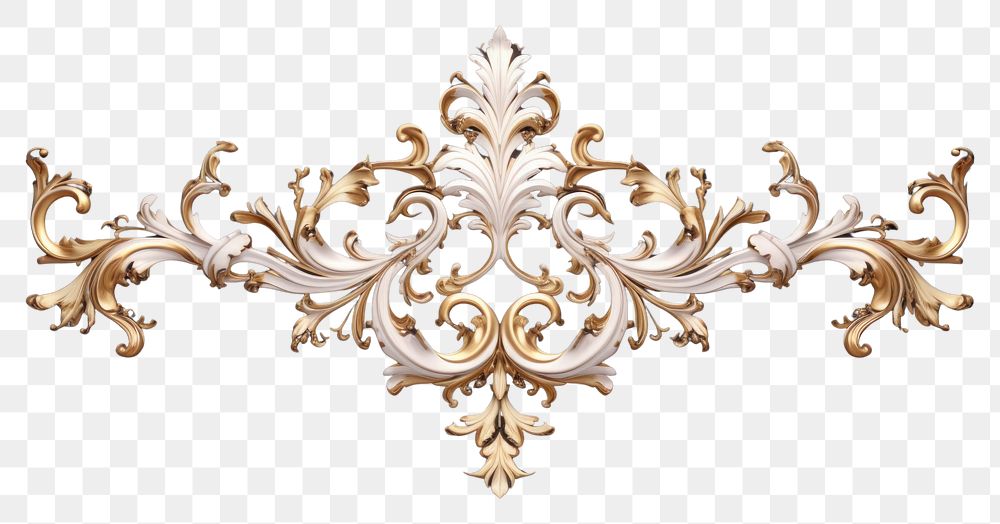PNG Rococo ornament frame graphics jewelry pattern
