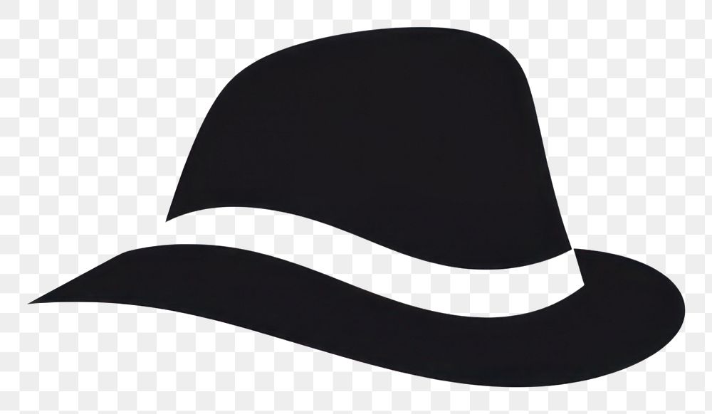 PNG Hat line art black logo white background. AI generated Image by rawpixel.