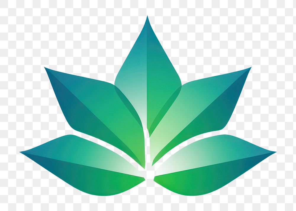 PNG Leaf logo plant green. AI generated Image by rawpixel.