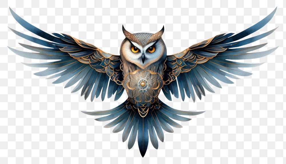 PNG Owl animal flying bird. AI generated Image by rawpixel.