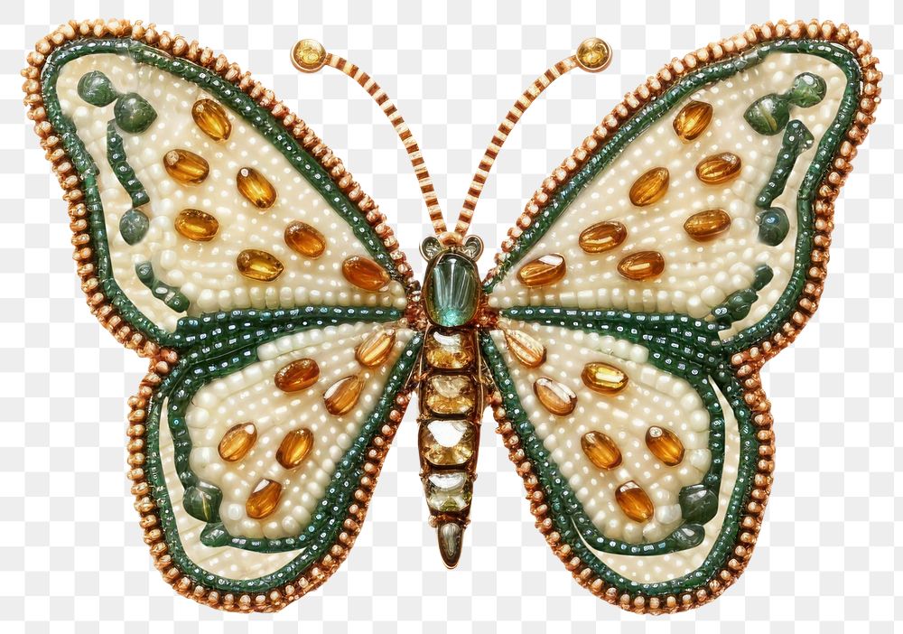 PNG Butterfly brooch jewelry bead. AI generated Image by rawpixel.