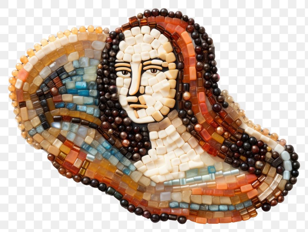 PNG Mona lisa bead necklace jewelry. AI generated Image by rawpixel.