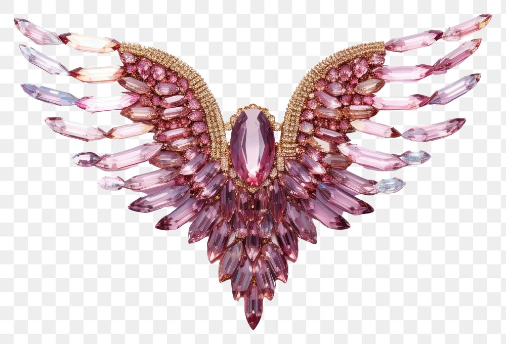 PNG Wings brooch jewelry white background. AI generated Image by rawpixel.
