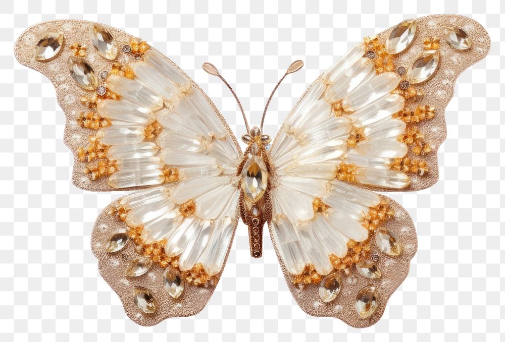 PNG Butterflies jewelry brooch white background. AI generated Image by rawpixel.