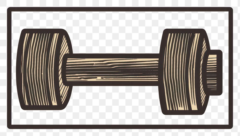 PNG Dumbbell wood gym weightlifting. AI generated Image by rawpixel.