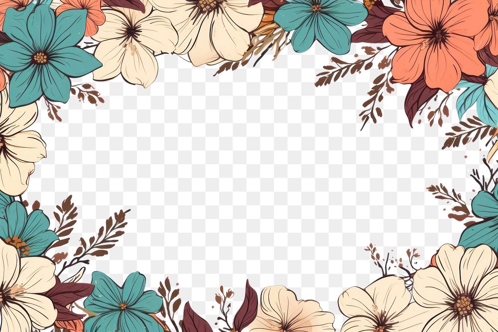 PNG Flower pattern plant backgrounds. AI generated Image by rawpixel.