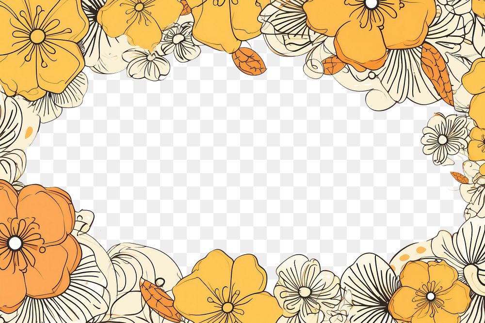 PNG Flower drawing pattern backgrounds. AI generated Image by rawpixel.