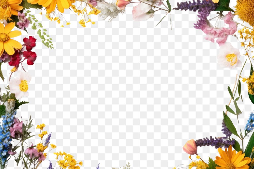 PNG  Wildflower backgrounds pattern plant. AI generated Image by rawpixel.