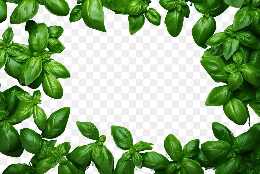 PNG  Basil green backgrounds plant. AI generated Image by rawpixel.