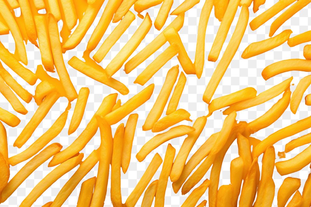 PNG  French fries backgrounds food full frame. AI generated Image by rawpixel.