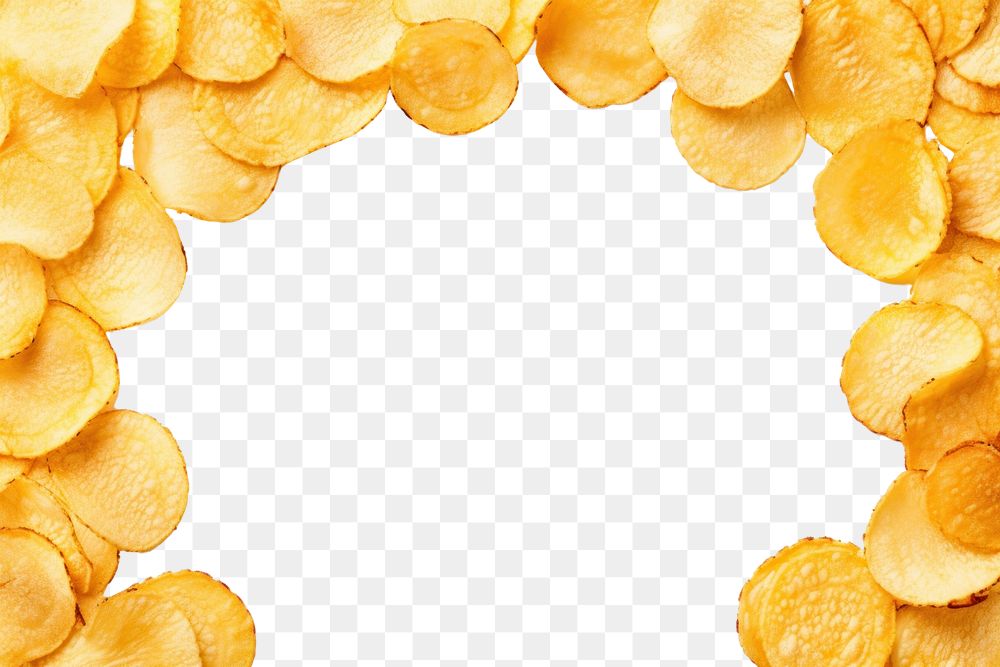 PNG  Potato chips backgrounds food freshness. AI generated Image by rawpixel.
