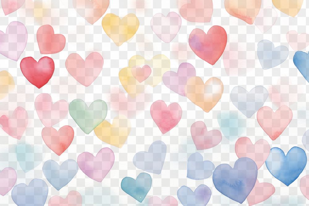 pastel watercolor illustration, *rainbow love hearts background*, simple, watercolor illustration Background, minimal --ar…