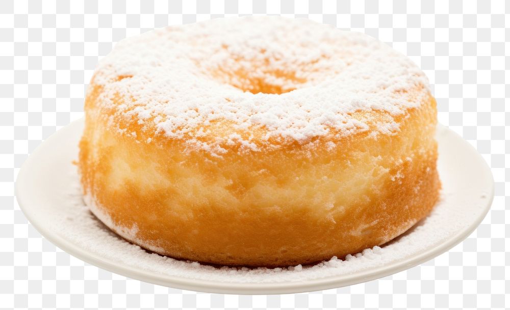 PNG Donut plate food white background. AI generated Image by rawpixel.