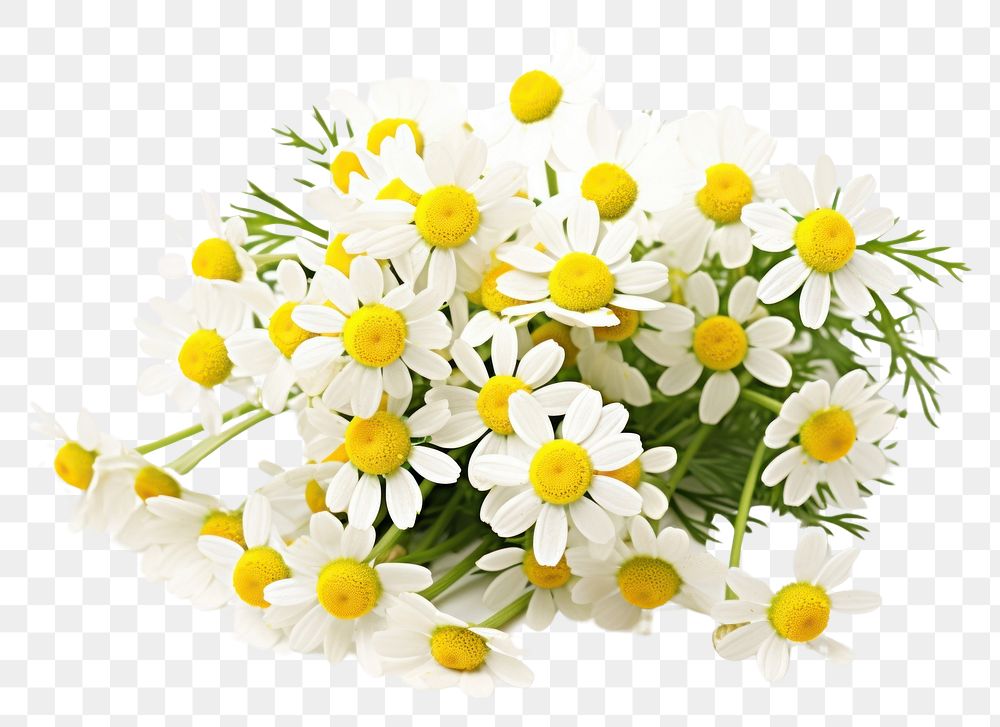 PNG Close-up chamomile flowers daisy plant white. AI generated Image by rawpixel.