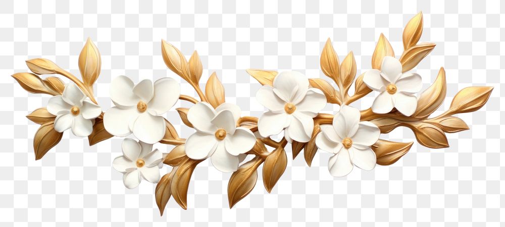 PNG Flowers jewelry plant white