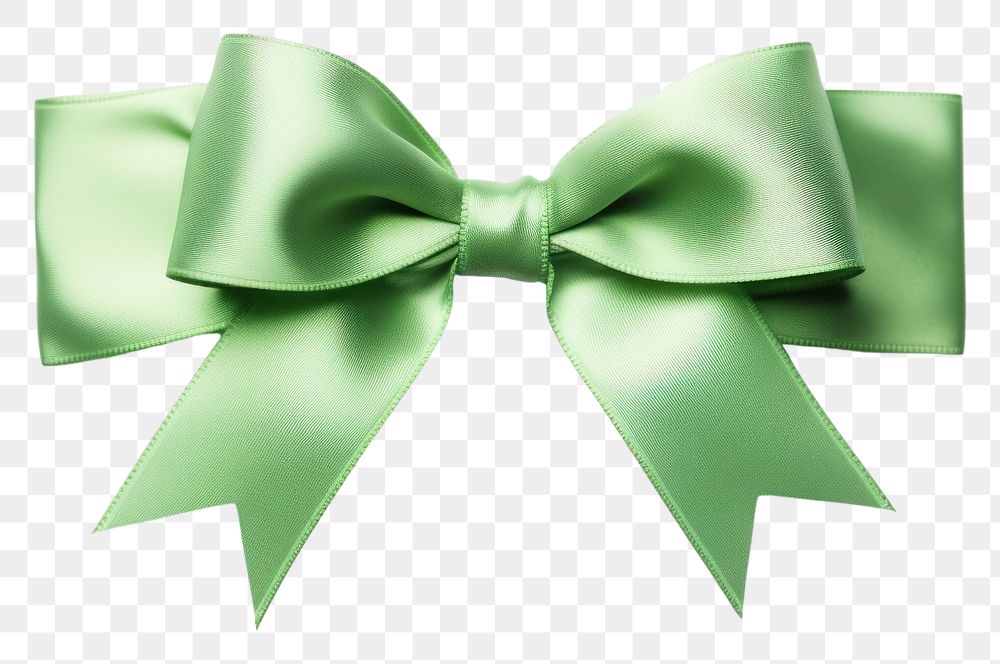 PNG Green ribbon with bow white background celebration anniversary. AI generated Image by rawpixel.
