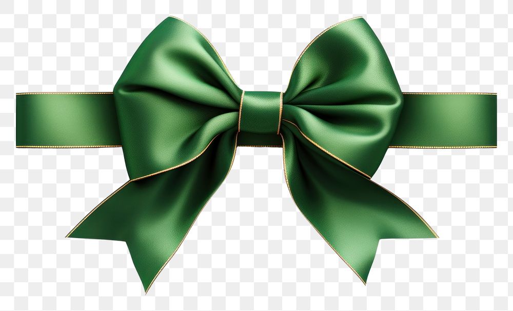 PNG Green ribbon with bow jewelry white background celebration. AI generated Image by rawpixel.