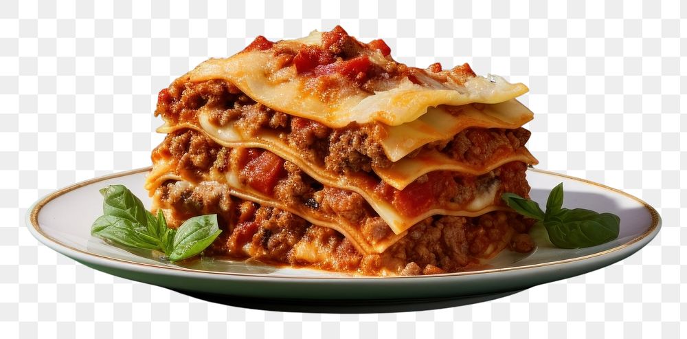 PNG Lasagna plate lasagna pasta. AI generated Image by rawpixel.