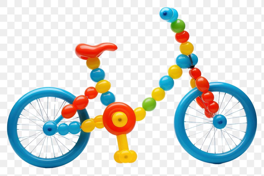 PNG  A balloon twisting in the shape of a bicycle tricycle vehicle wheel. AI generated Image by rawpixel.
