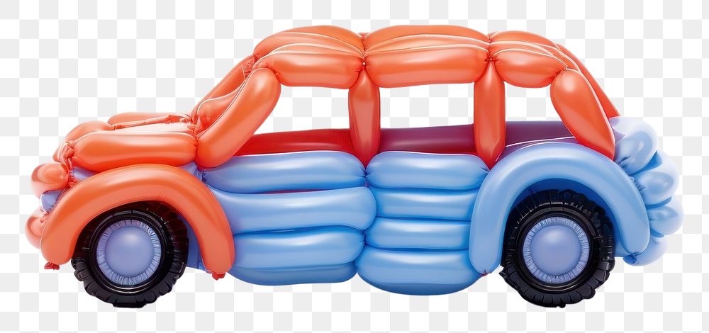 PNG  A balloon twisting in the shape of a car vehicle toy white background. AI generated Image by rawpixel.