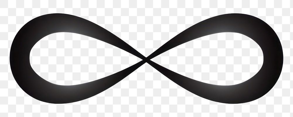 PNG Infinity symbol white black. AI generated Image by rawpixel.
