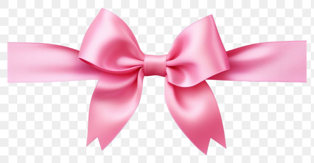 PNG Pink ribbon with bow white background celebration anniversary. AI generated Image by rawpixel.