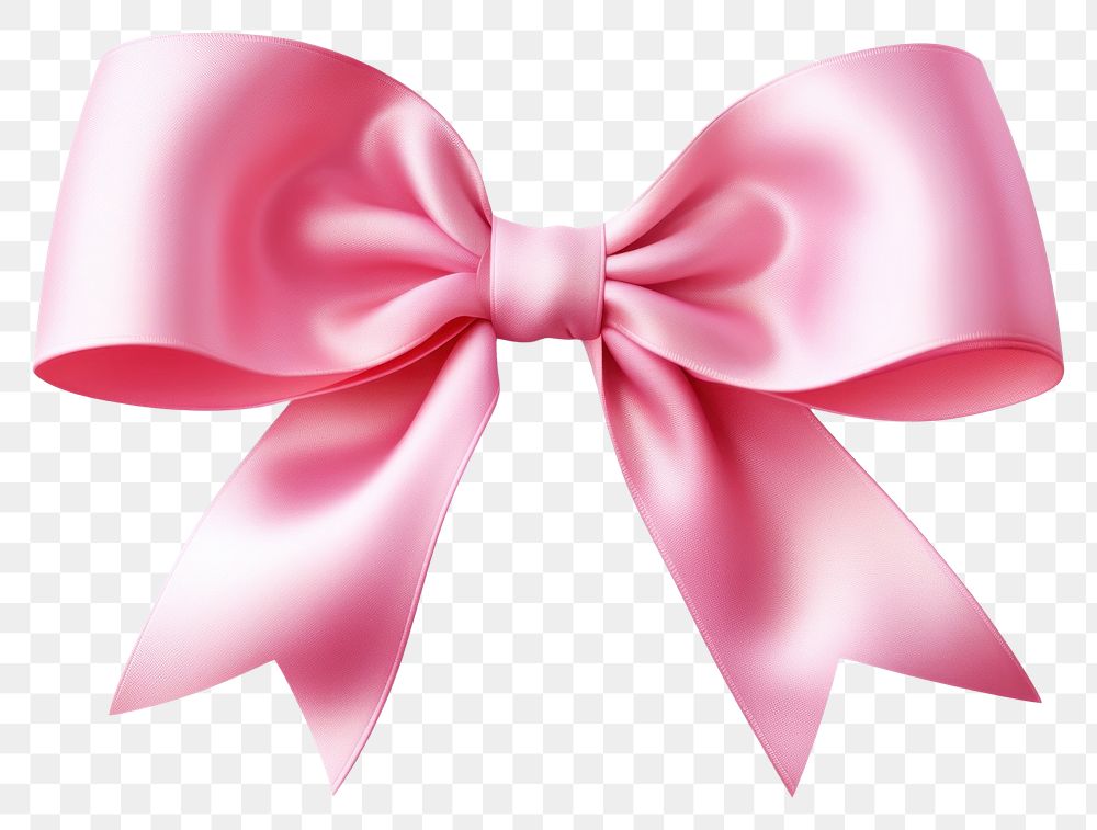 PNG Pink ribbon with bow white background celebration accessories. AI generated Image by rawpixel.