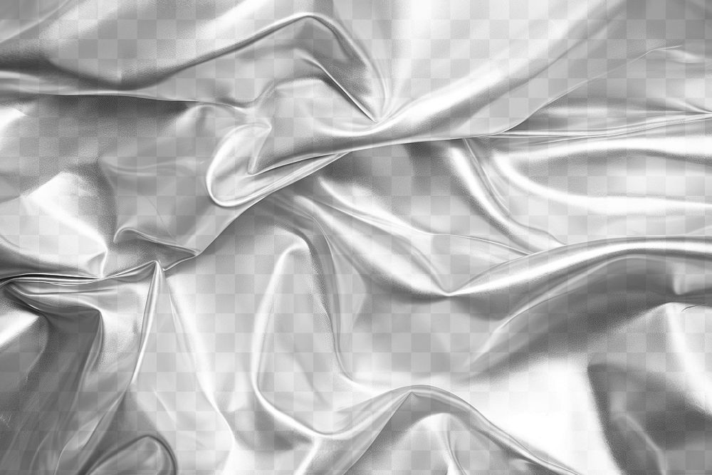 PNG Silver foil backgrounds silk crumpled. AI generated Image by rawpixel.