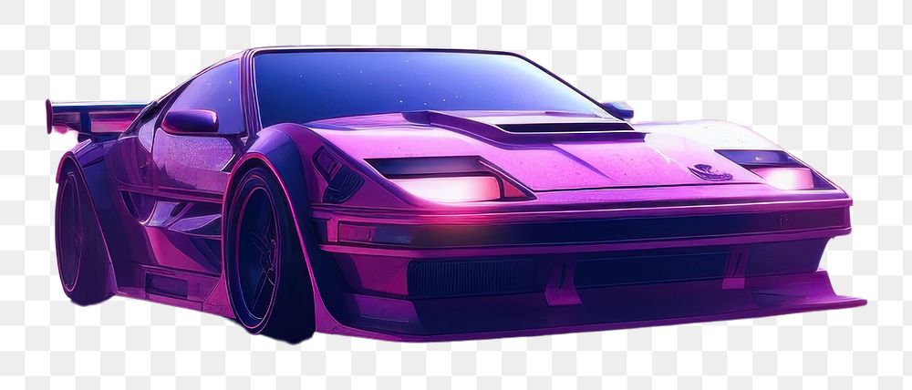 PNG A race vehicle purple night. AI generated Image by rawpixel.