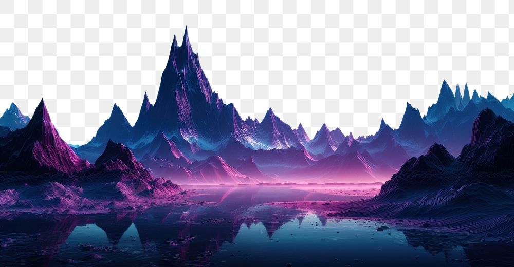 PNG Ice mountains landscape astronomy panoramic. AI generated Image by rawpixel.
