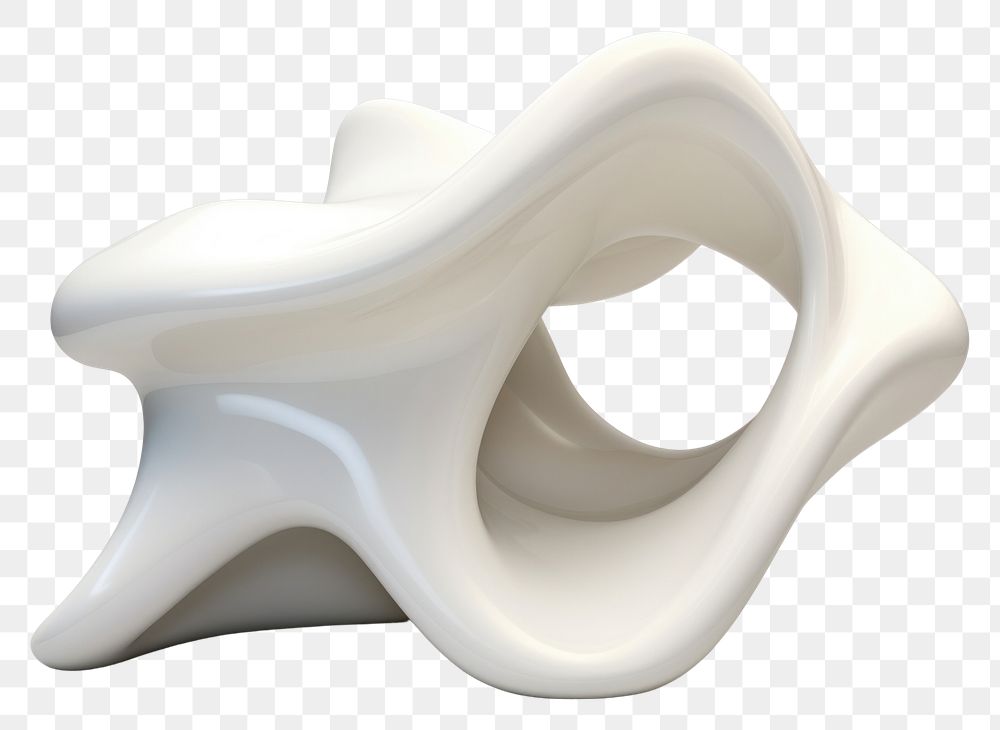 PNG Abstract shape white simplicity porcelain. AI generated Image by rawpixel.
