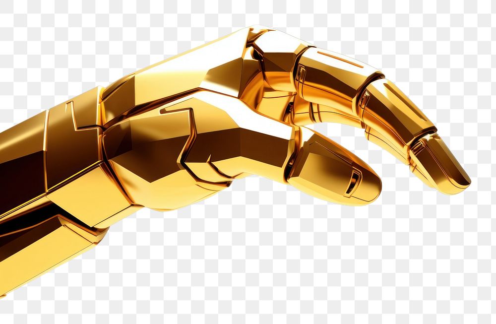 PNG 3d robot hand holding a gold bar technology appliance yellow. AI generated Image by rawpixel.