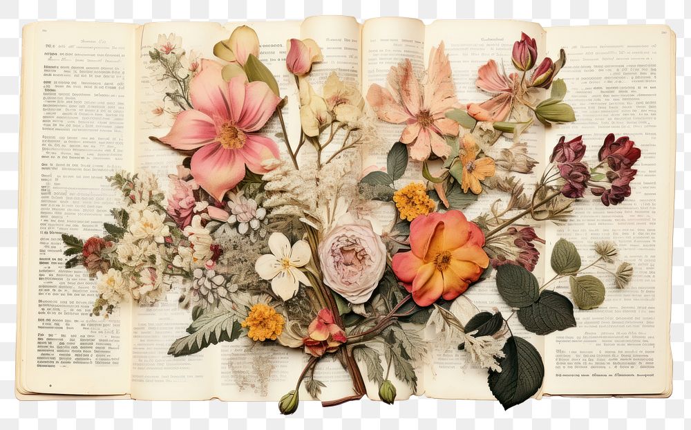 PNG Flower book publication pattern